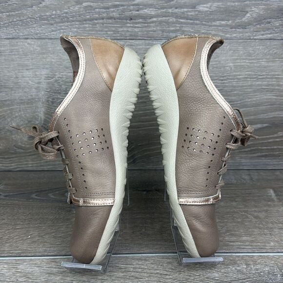 Naot Avena Stone Tan Nubuck Women’s Sz 7/EU 38 Metallic Lace Up Oxford Shoes - Picture 9 of 10